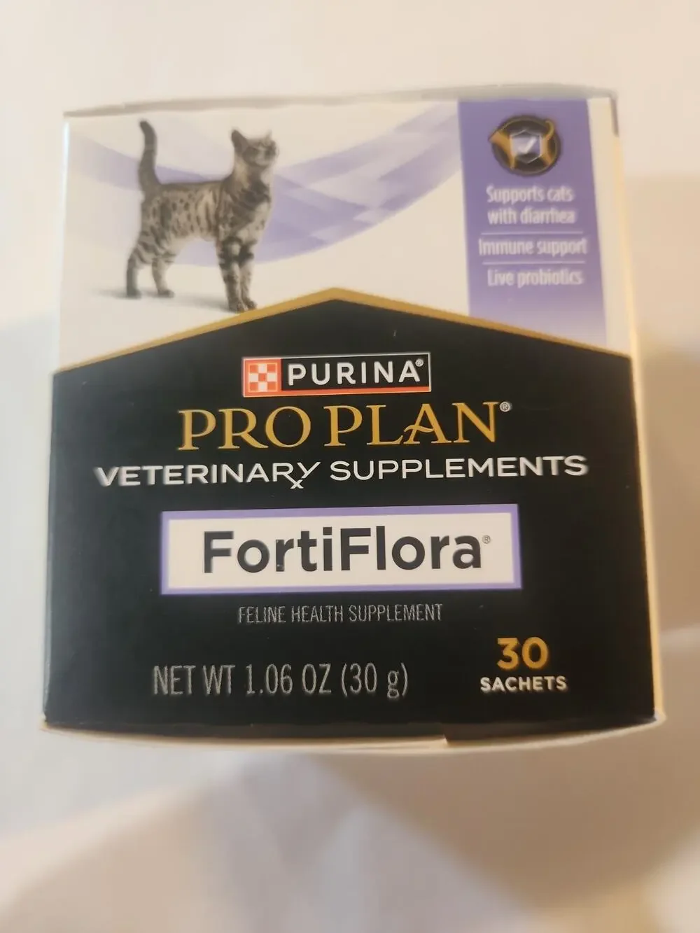 NEW Purina FortiFlora Pro Plan Veterinary Probiotic for CATS 30 packets Exp 6/27